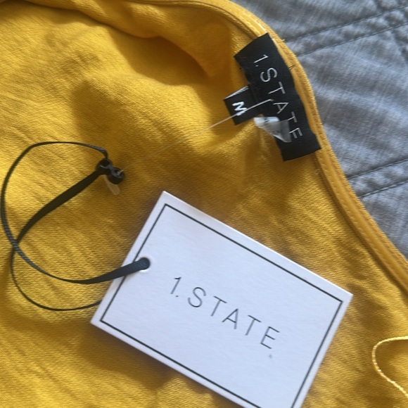 NWT Deep Yellow One-Shoulder Dress - Picture 6 of 7